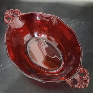 Vintage Ruby Red Dish